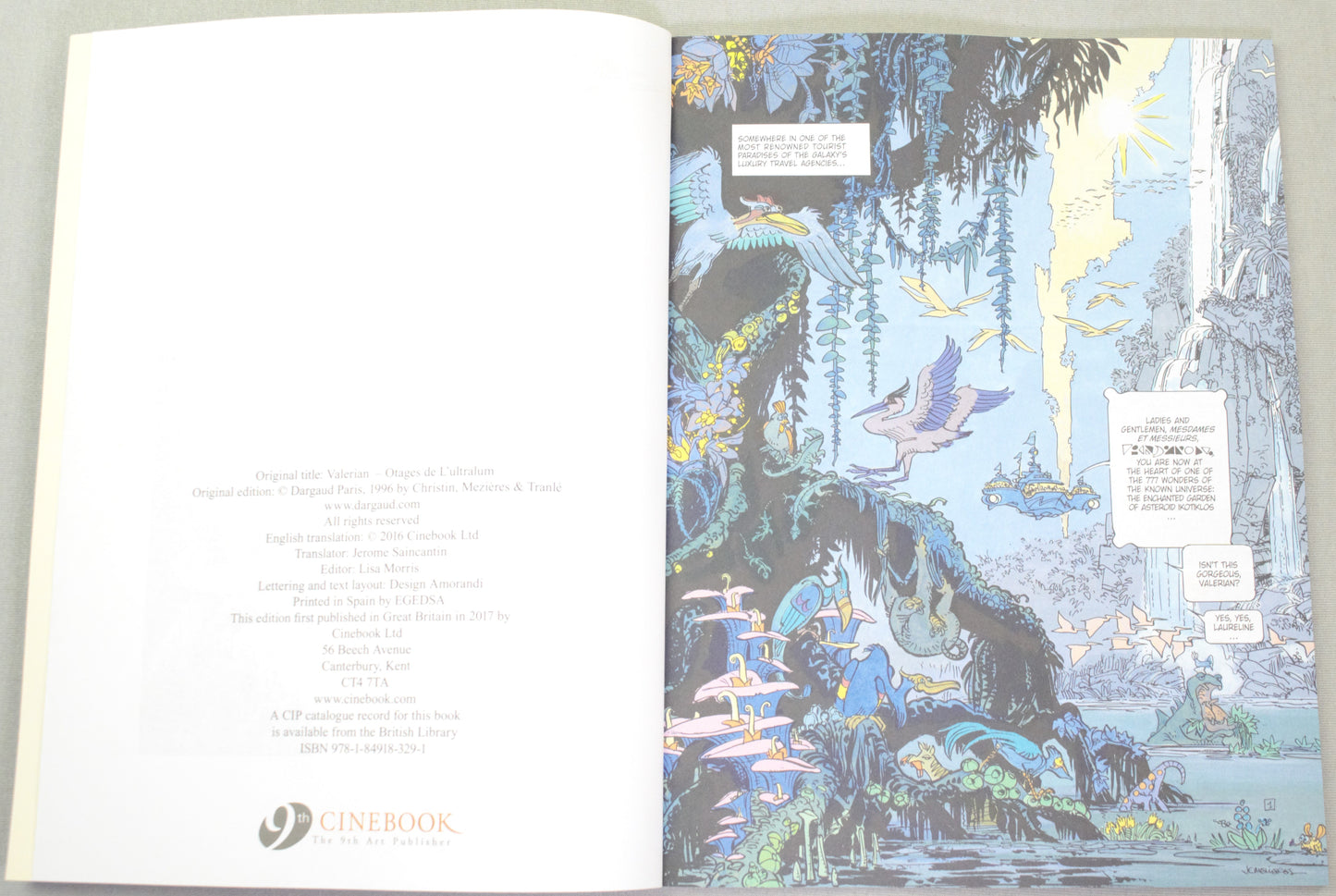 Valerian Volume 16 - "Hostages of Ultralum" Cinebook Paperback Comic Book by Mezieres & Christin