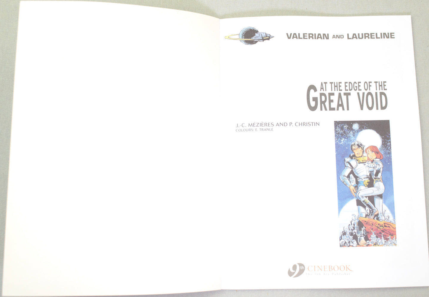 Valerian Volume 19 - "At the Edge of the Great Void" Cinebook Paperback Comic Book by Mezieres & Christin