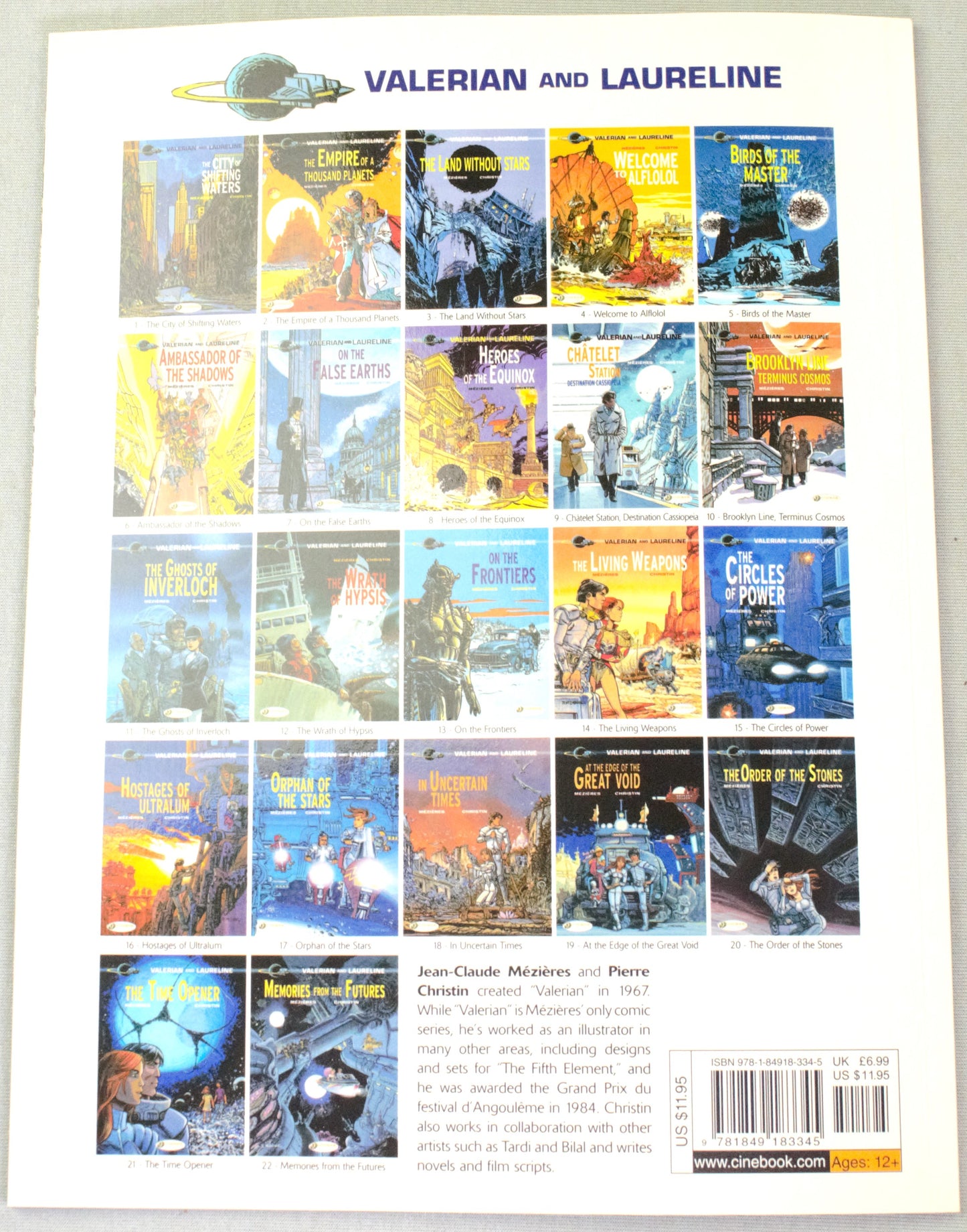 Valerian Volume 19 - "At the Edge of the Great Void" Cinebook Paperback Comic Book by Mezieres & Christin