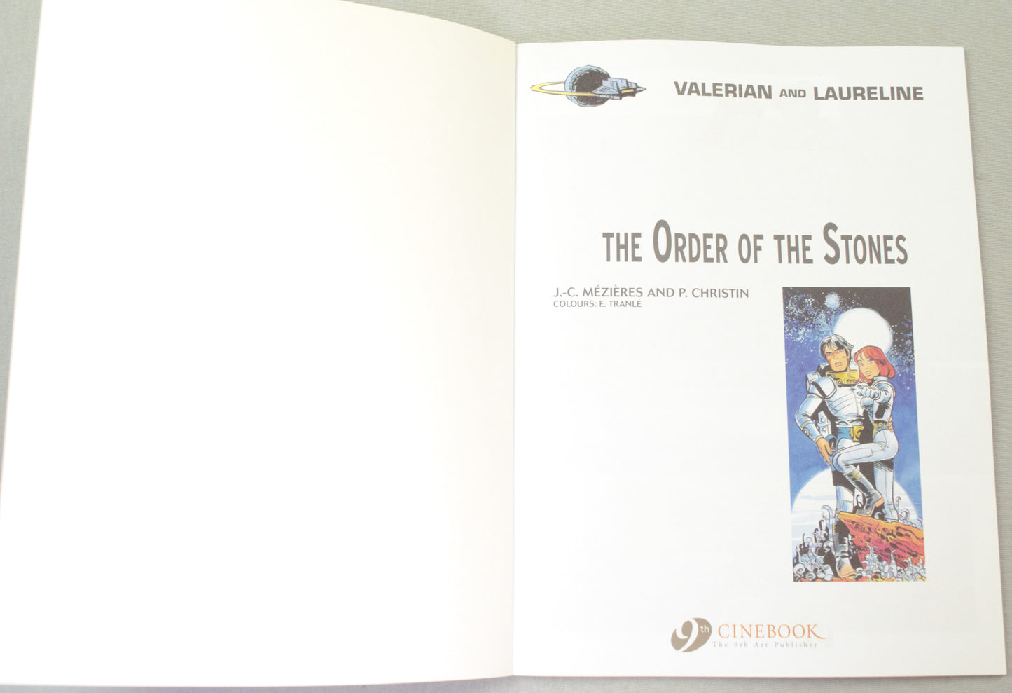 Valerian Volume 20 - "The Order of the Stones" Cinebook Paperback Comic Book by Mezieres & Christin