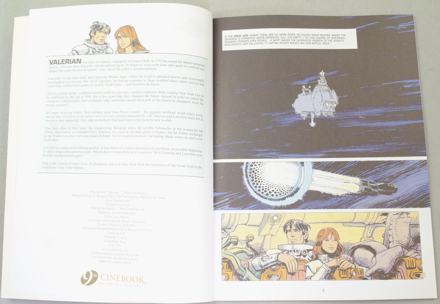 Valerian Volume 20 - "The Order of the Stones" Cinebook Paperback Comic Book by Mezieres & Christin