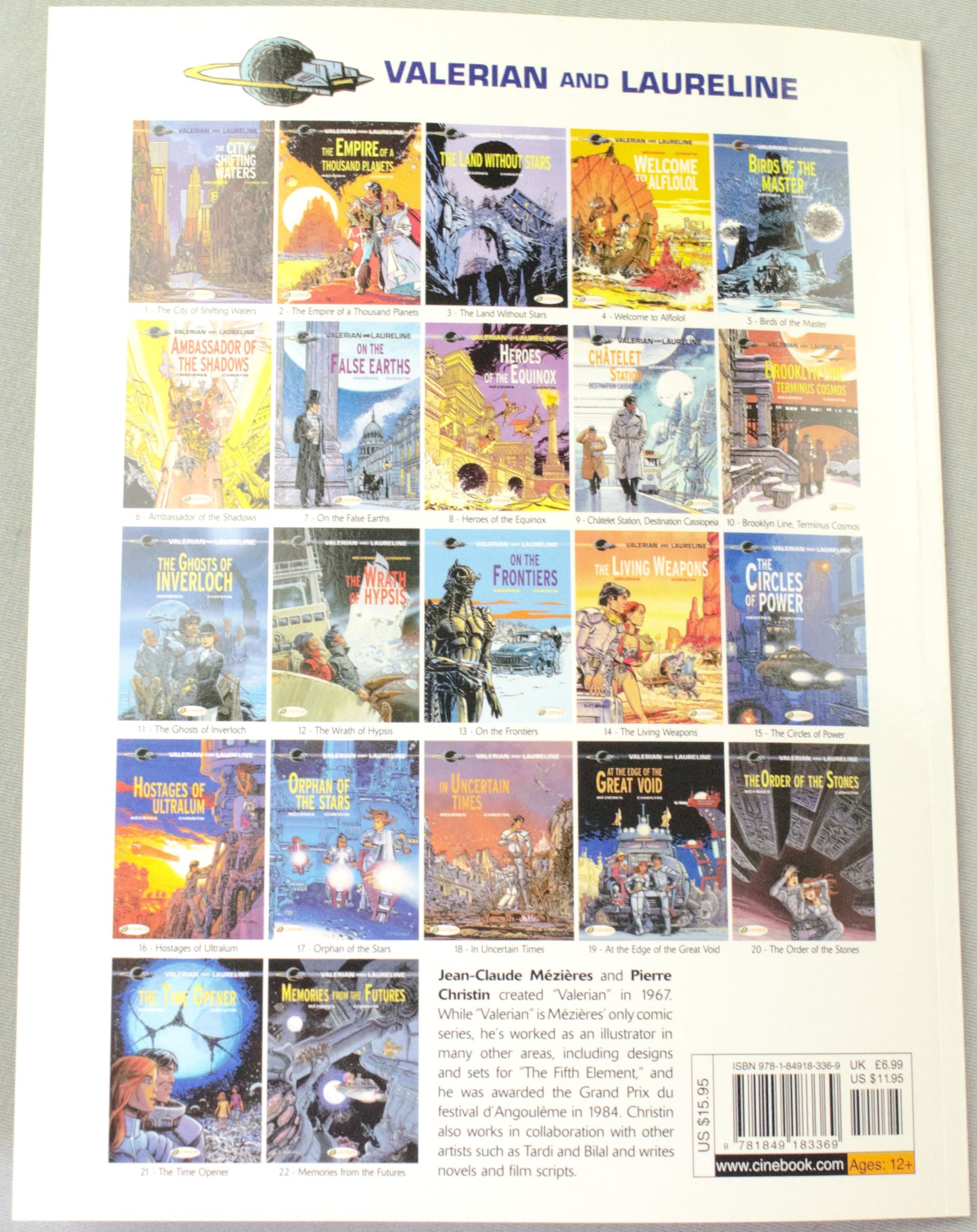 Valerian Volume 20 - "The Order of the Stones" Cinebook Paperback Comic Book by Mezieres & Christin