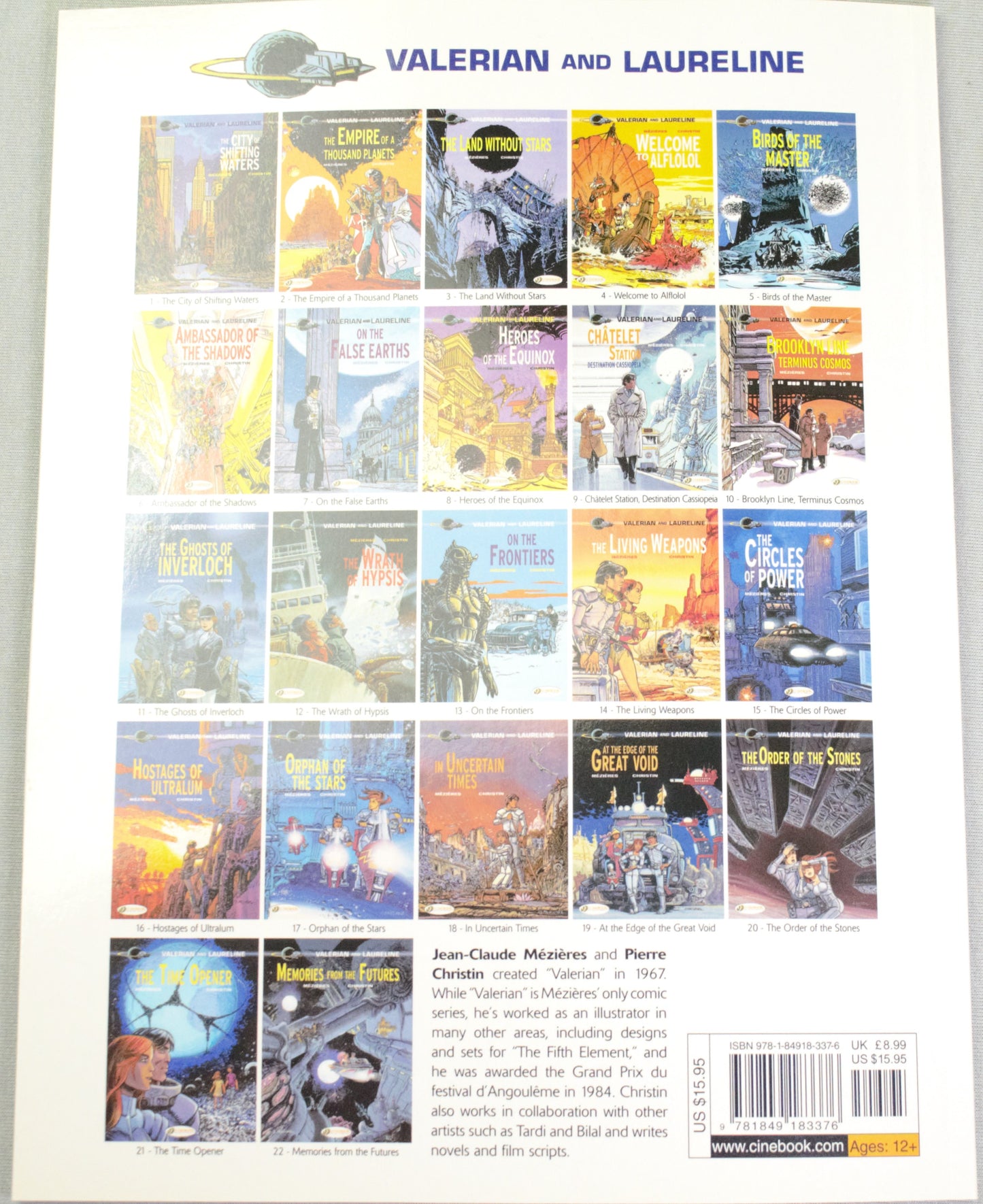 Valerian Volume 21 - "The Time Opener" Cinebook Paperback Comic Book by Mezieres & Christin