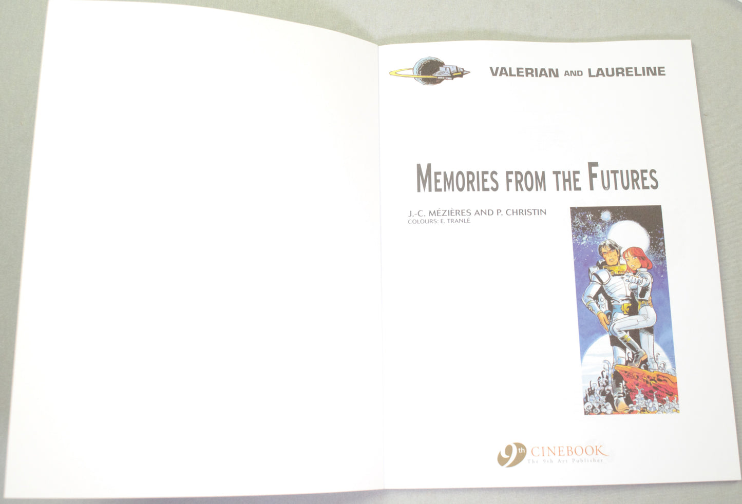 Valerian Volume 22 - "Memories from the Futures" Cinebook Paperback Comic Book by Mezieres & Christin
