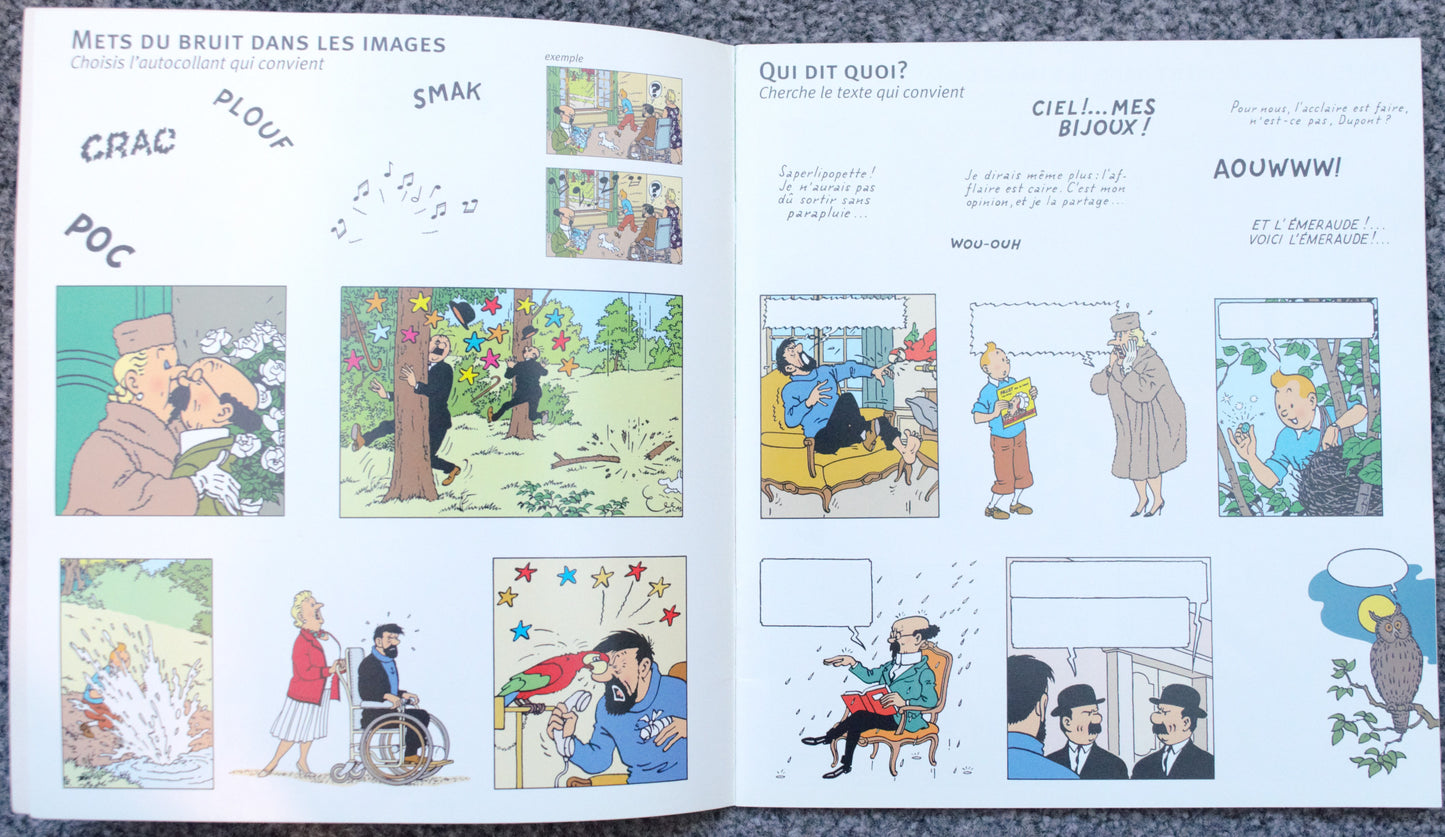 Tintin a Moulinsart Rare LTD Release 2002 Tintin Sticker Book Editions Moulinsart