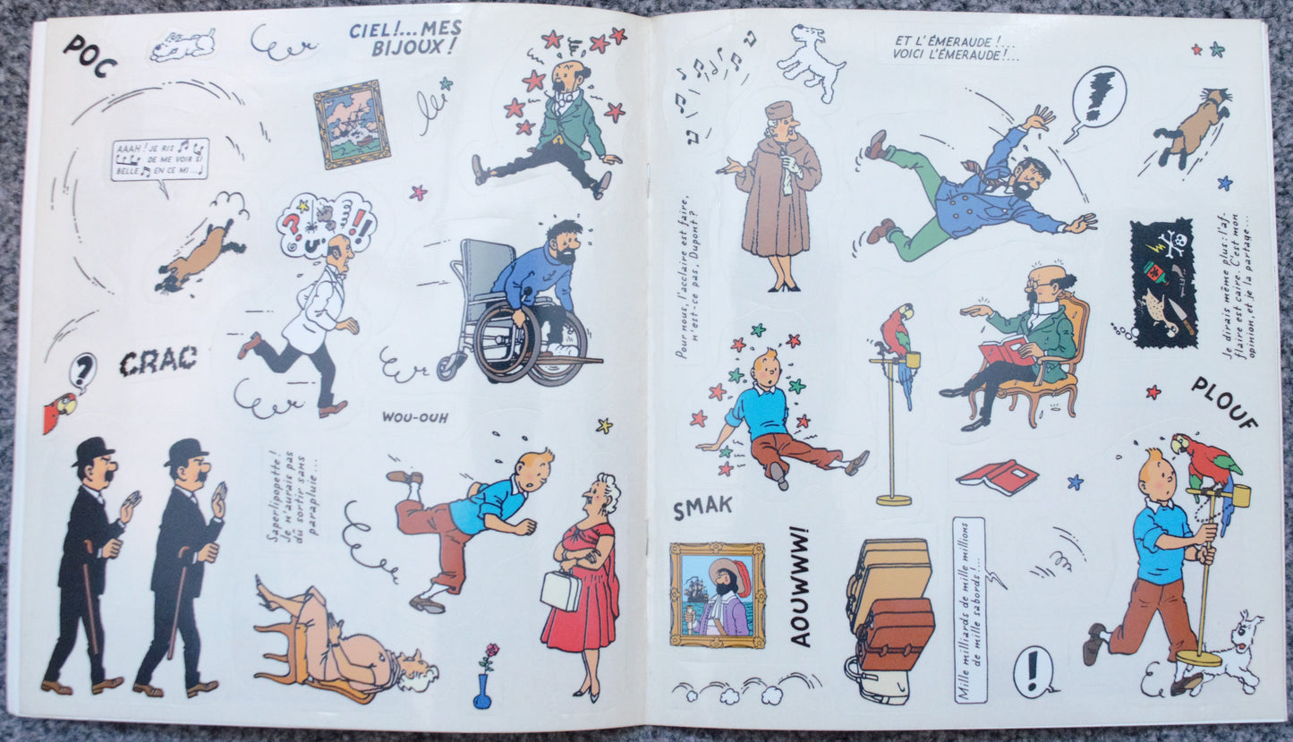 Tintin a Moulinsart Rare LTD Release 2002 Tintin Sticker Book Editions Moulinsart