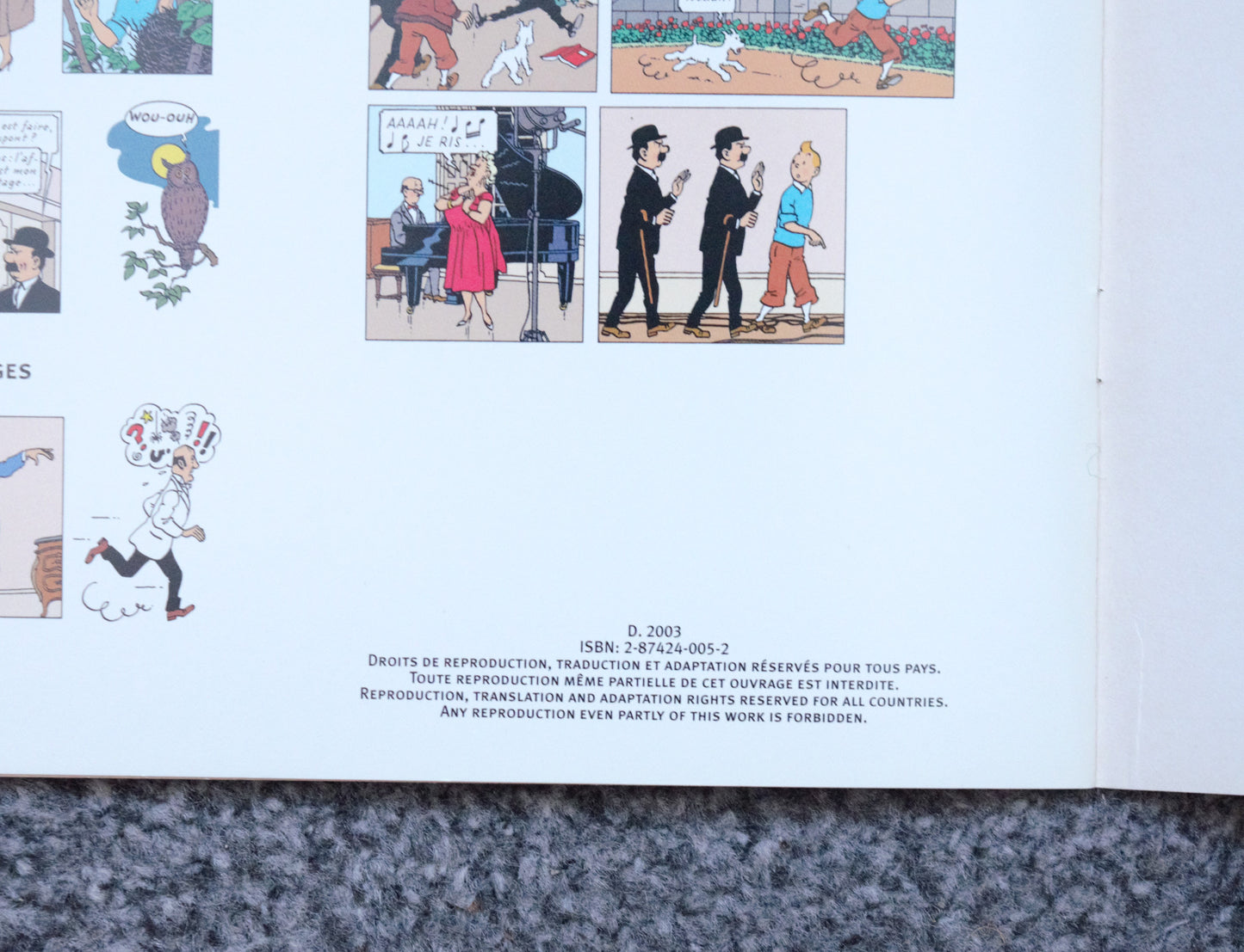 Tintin a Moulinsart Rare LTD Release 2002 Tintin Sticker Book Editions Moulinsart
