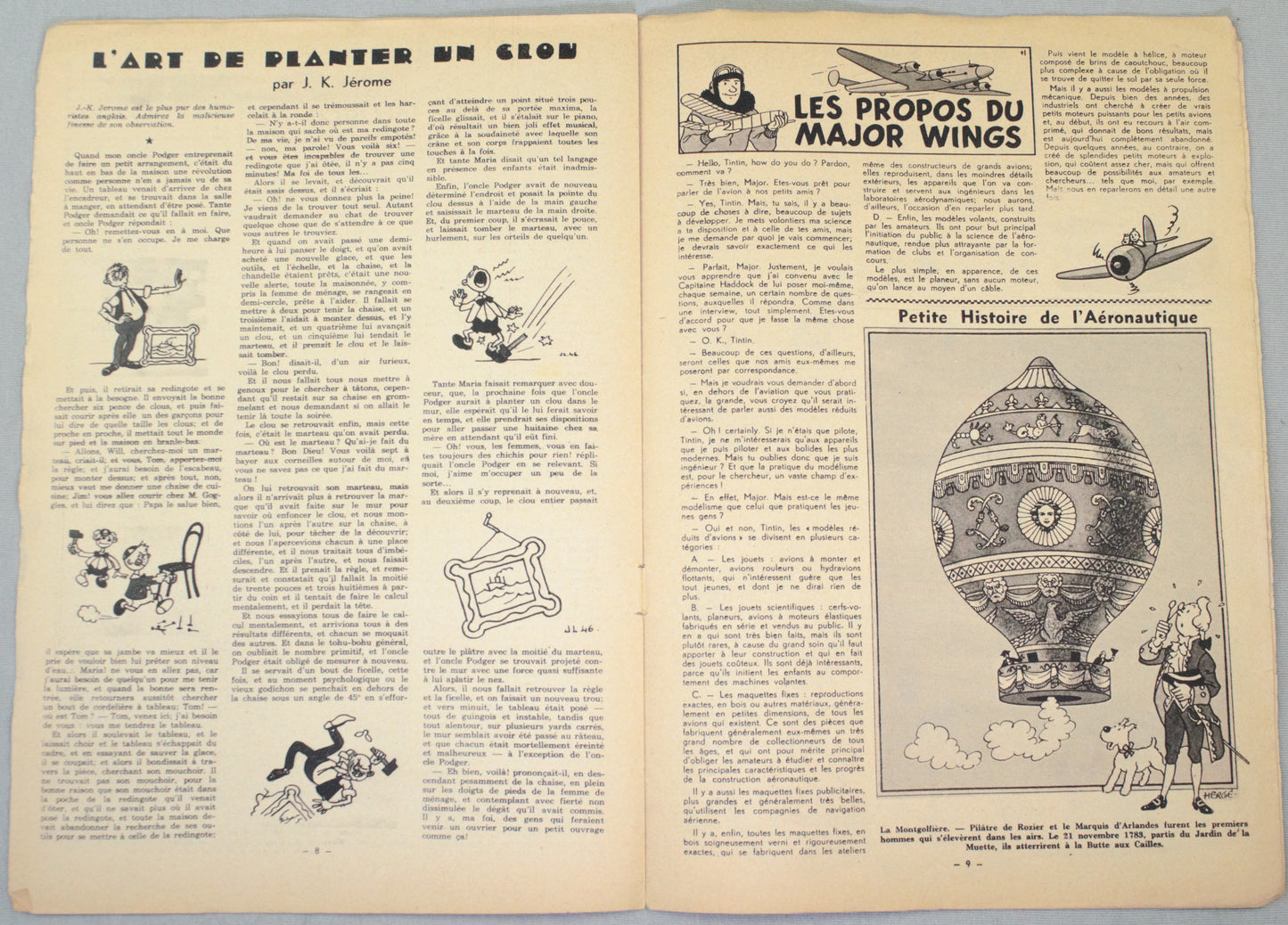 Journal Tintin Issue 2: 1946 Edgar P.Jacobs Cover Edition Originale Vintage Comic EO