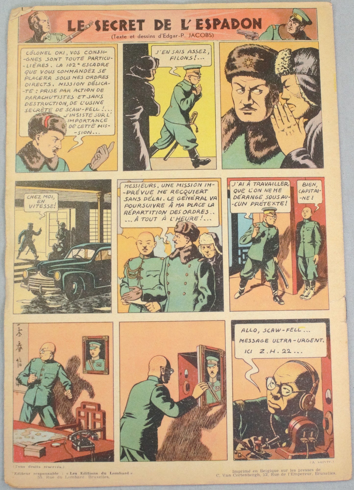 Journal Tintin Issue 2: 1946 Edgar P.Jacobs Cover Edition Originale Vintage Comic EO