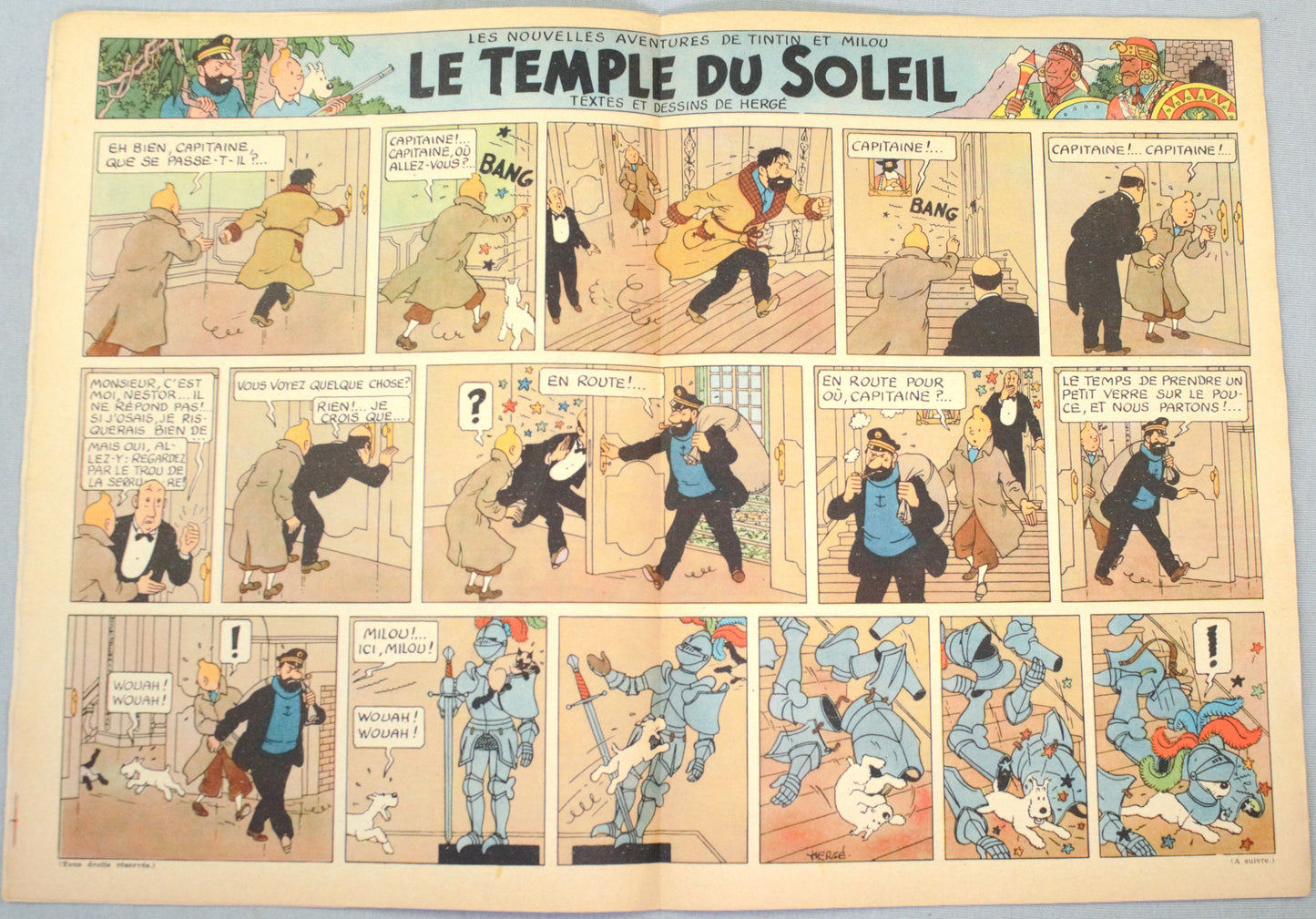Journal Tintin Issue 3: 1946 J.Laudy Cover Edition Originale Vintage Comic EO