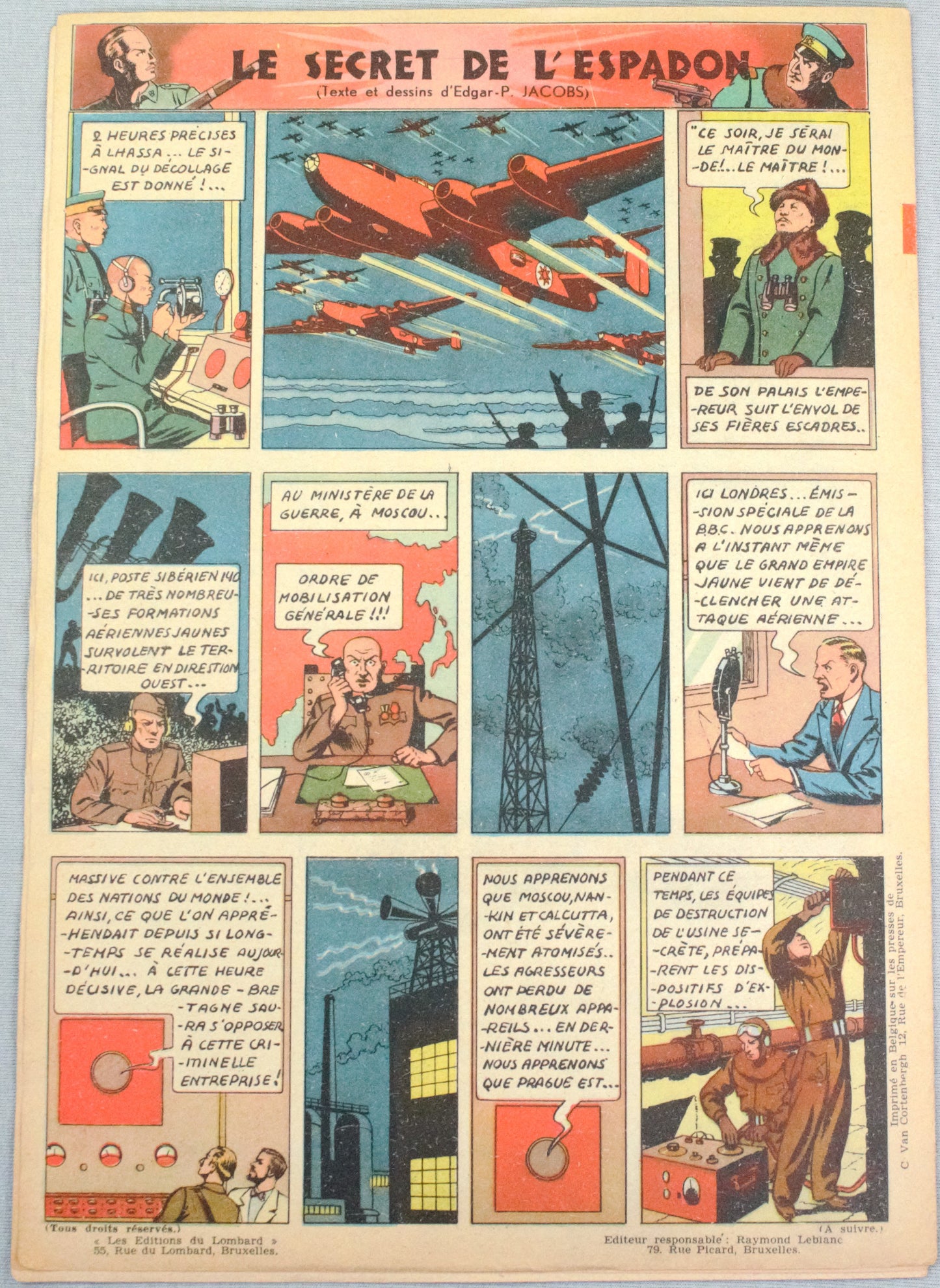 Journal Tintin Issue 4: 1946 Cover Edition Originale Vintage Comic EO