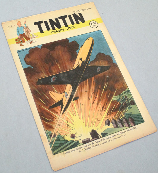 Journal Tintin Issue 6: 1946 Edgar.P Jacobs Cover Edition Originale Vintage Comic EO