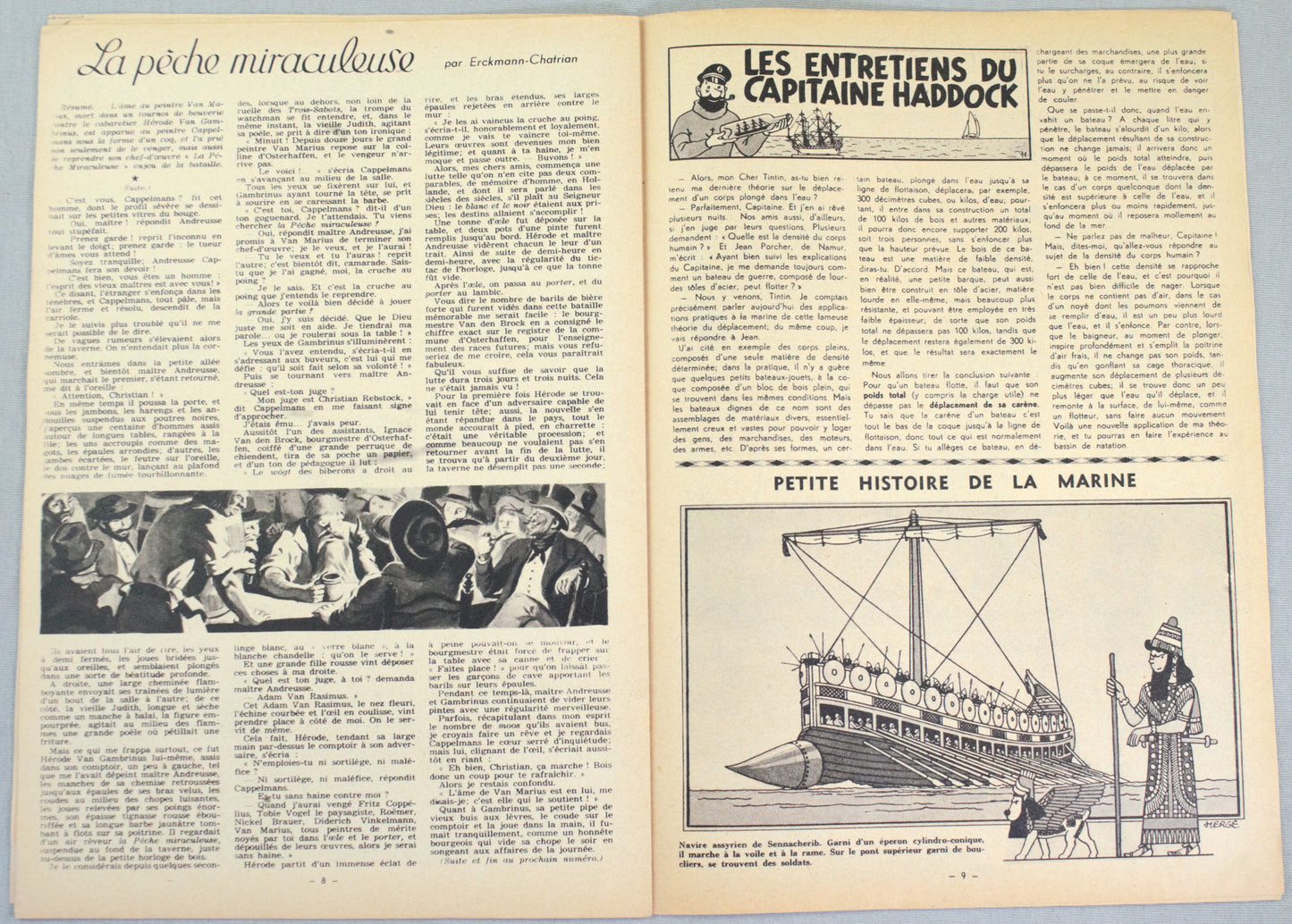 Journal Tintin Issue 7: 1946 J. Laudy  Cover Edition Originale Vintage Comic EO