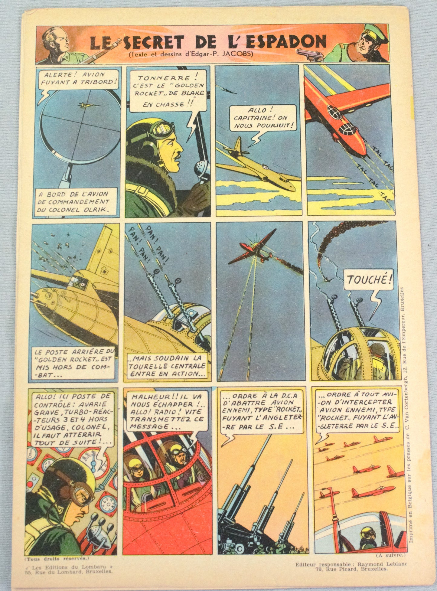 Journal Tintin Issue 7: 1946 J. Laudy  Cover Edition Originale Vintage Comic EO
