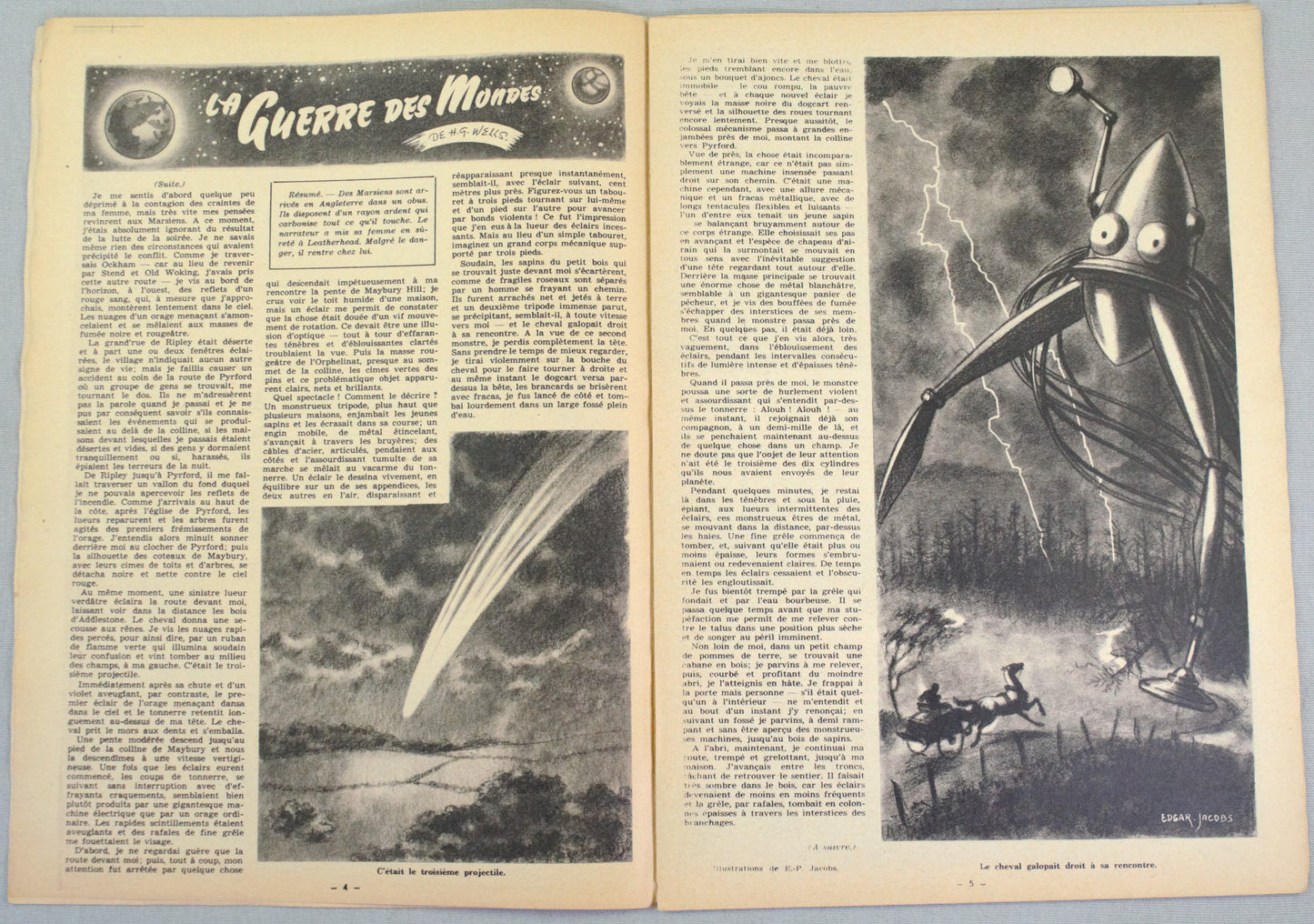 Journal Tintin Issue 8: 1946 Cover Edition Originale Vintage Comic EO