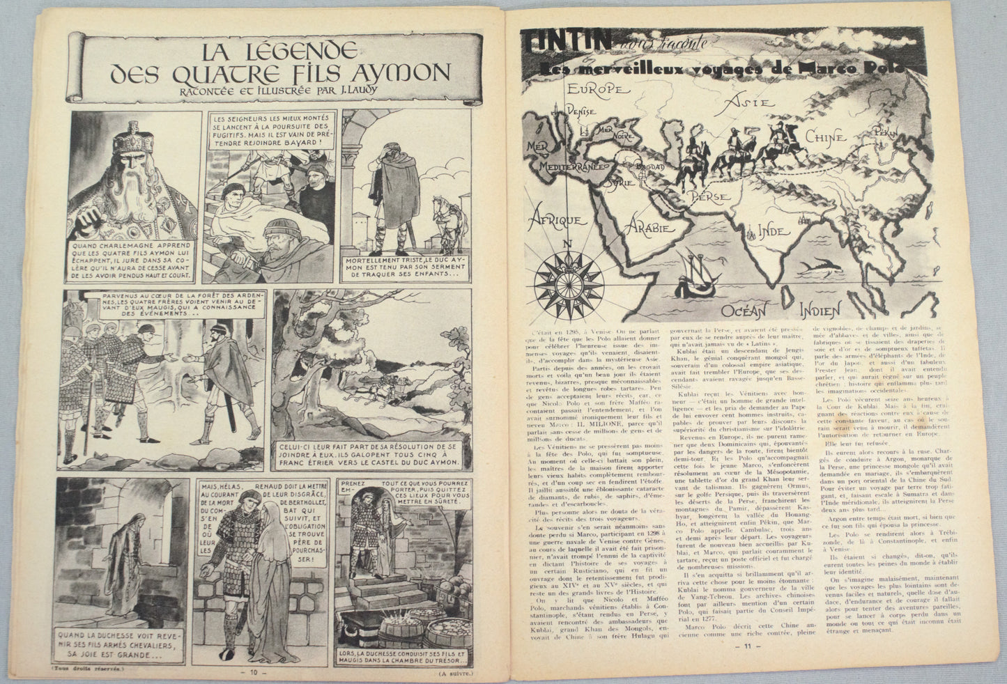 Journal Tintin Issue 8: 1946 Cover Edition Originale Vintage Comic EO