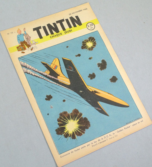 Journal Tintin Issue 10: 1946 Edgar. P Jacobs Cover Edition Originale Vintage Comic EO