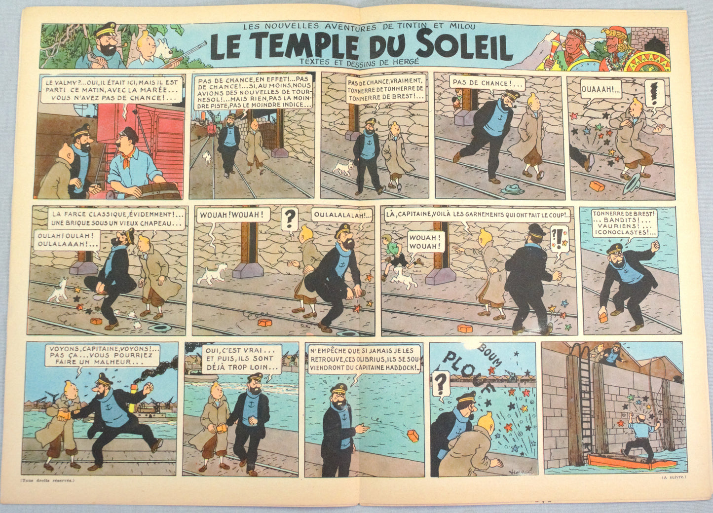 Journal Tintin Issue 10: 1946 Edgar. P Jacobs Cover Edition Originale Vintage Comic EO