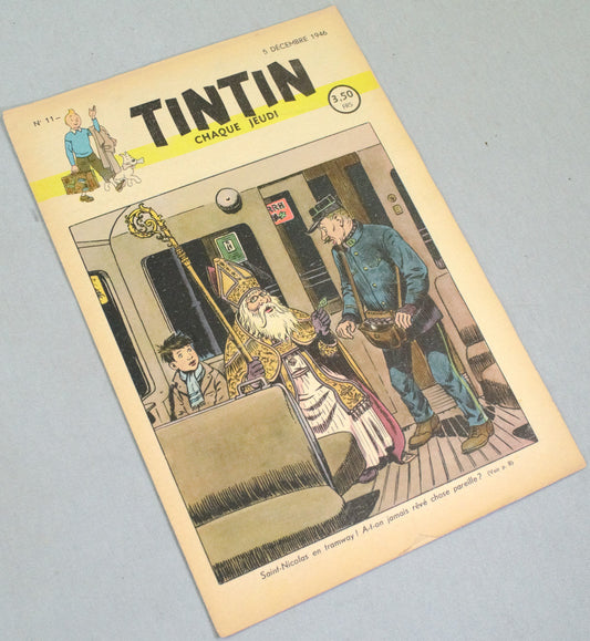 Journal Tintin Issue 11: 1946 Cover Edition Originale Vintage Comic EO