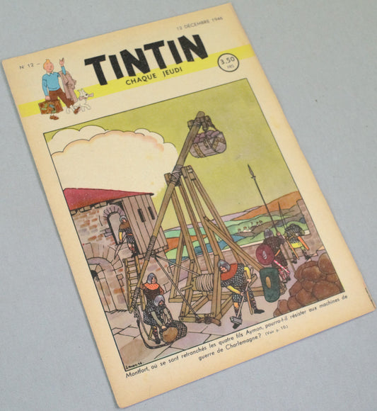 Journal Tintin Issue 12: 1946 J. Laudy Cover Edition Originale Vintage Comic EO