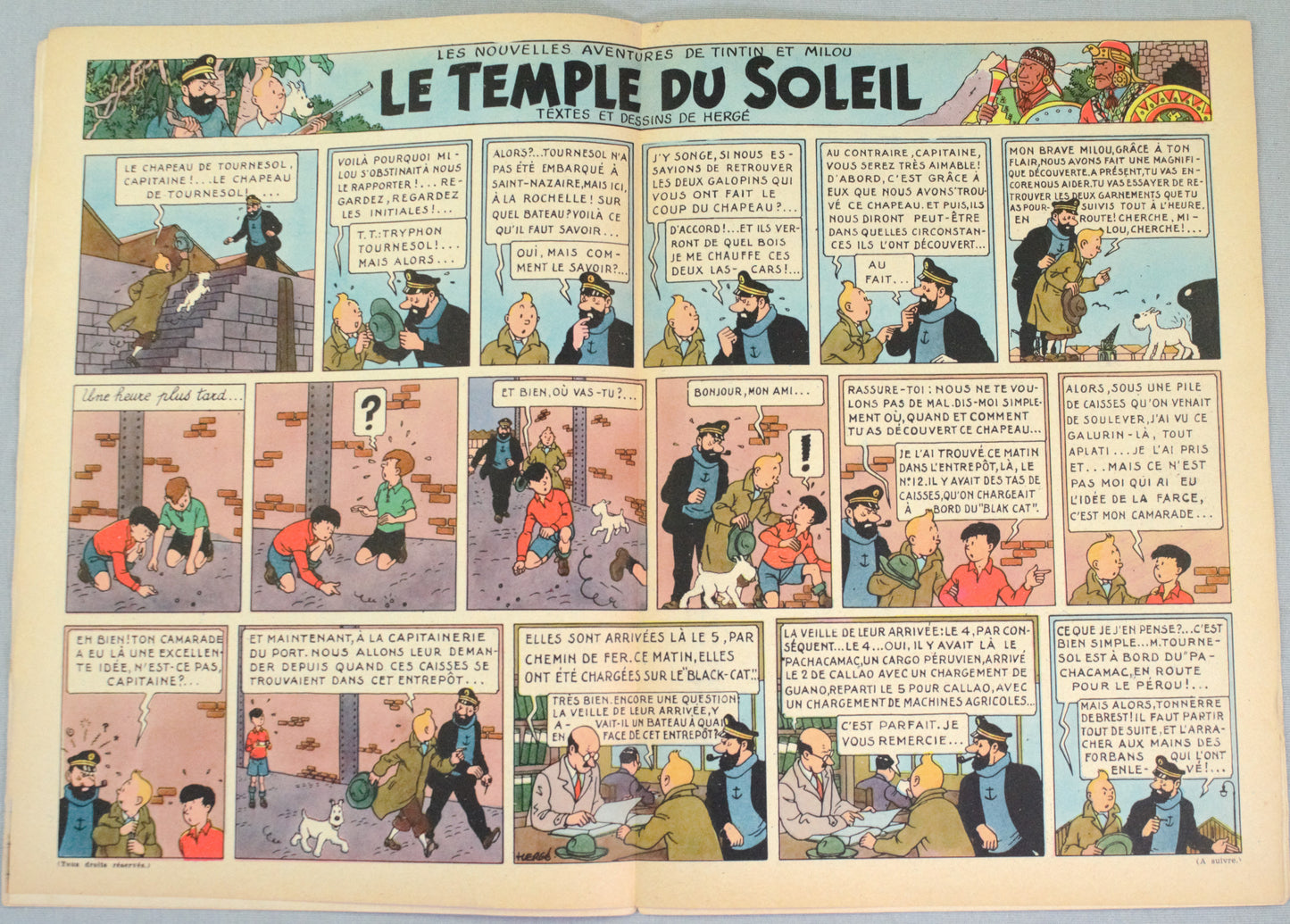 Journal Tintin Issue 12: 1946 J. Laudy Cover Edition Originale Vintage Comic EO
