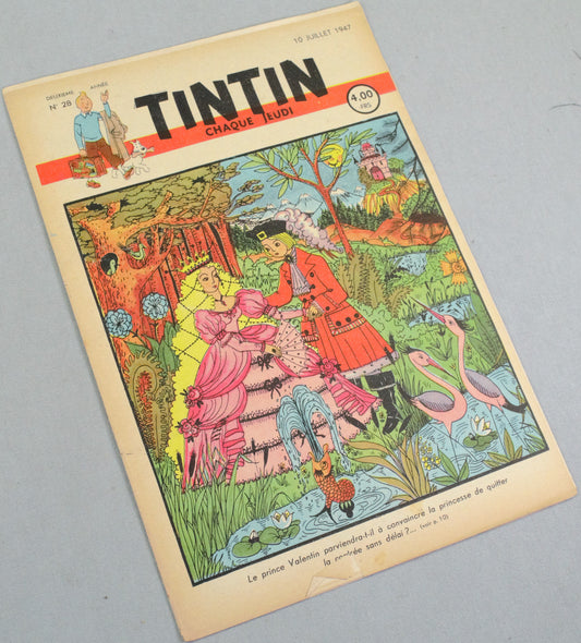 JOURNAL TINTIN Issue 28: July 10th 1947 Tonet Timmermans Cover Edition Vintage Comic EO Couverture