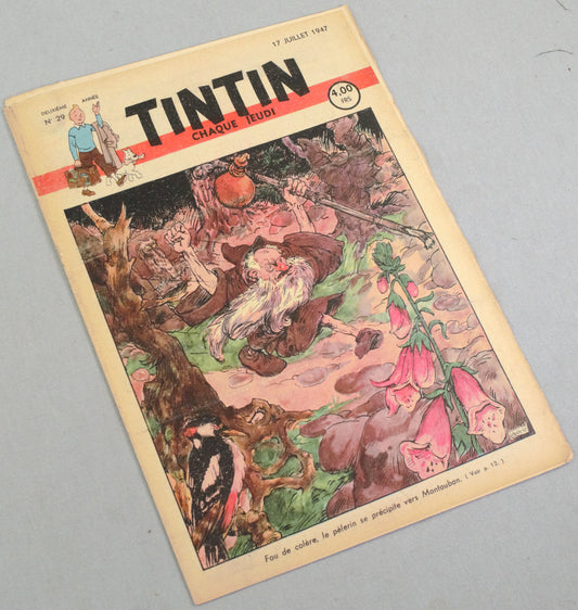JOURNAL TINTIN Issue 29: July 17th 1947 Jacques Laudy Cover Edition Vintage Comic EO Couverture