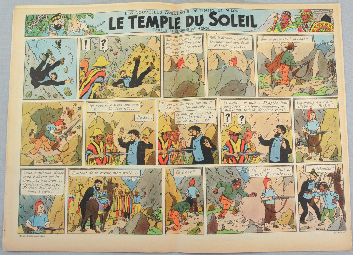 JOURNAL TINTIN Issue 33: August 14th 1947 Edgar P. Jacobs Cover Edition Vintage Comic EO Couverture