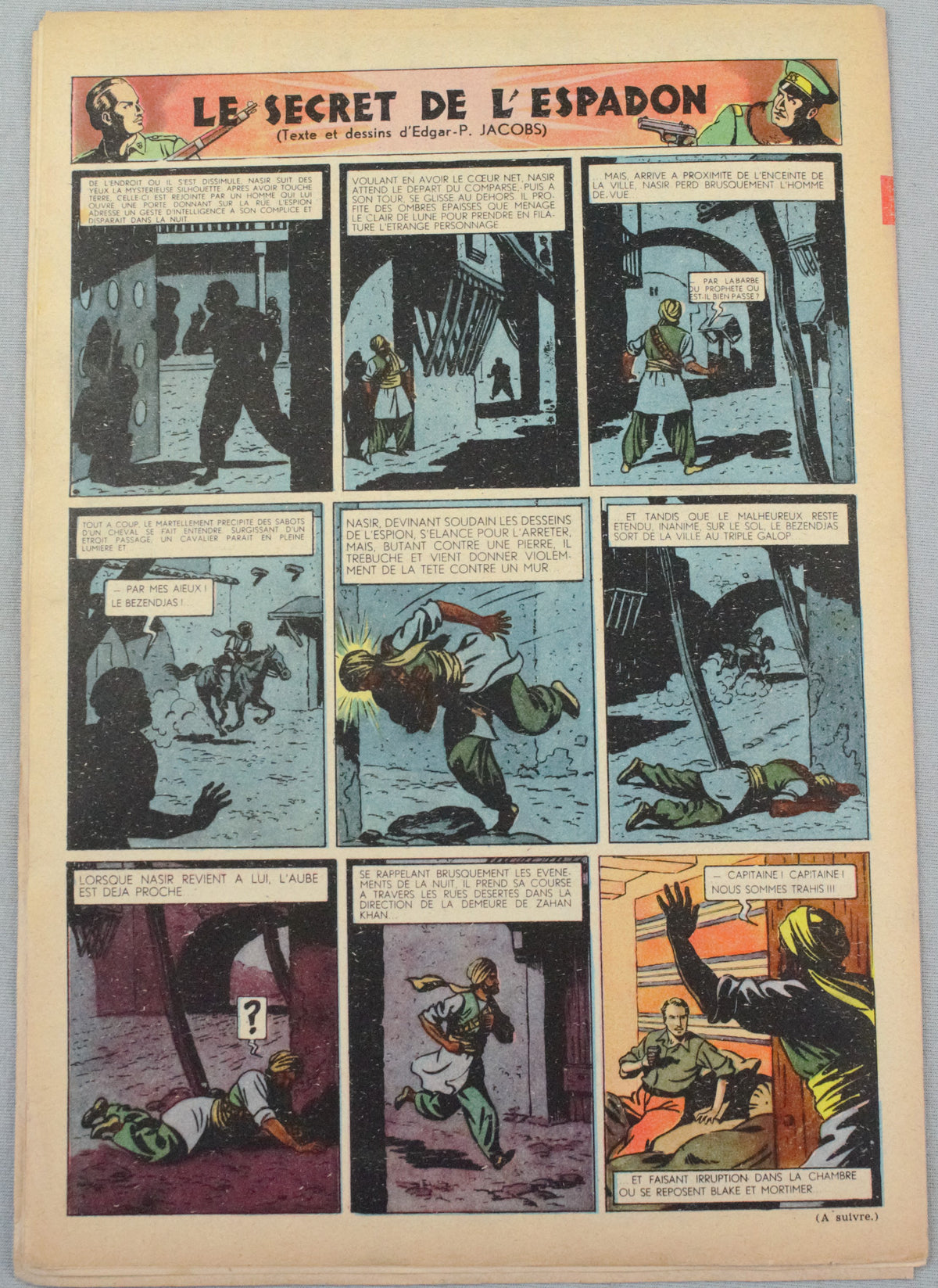 JOURNAL TINTIN Issue 33: August 14th 1947 Edgar P. Jacobs Cover Edition Vintage Comic EO Couverture