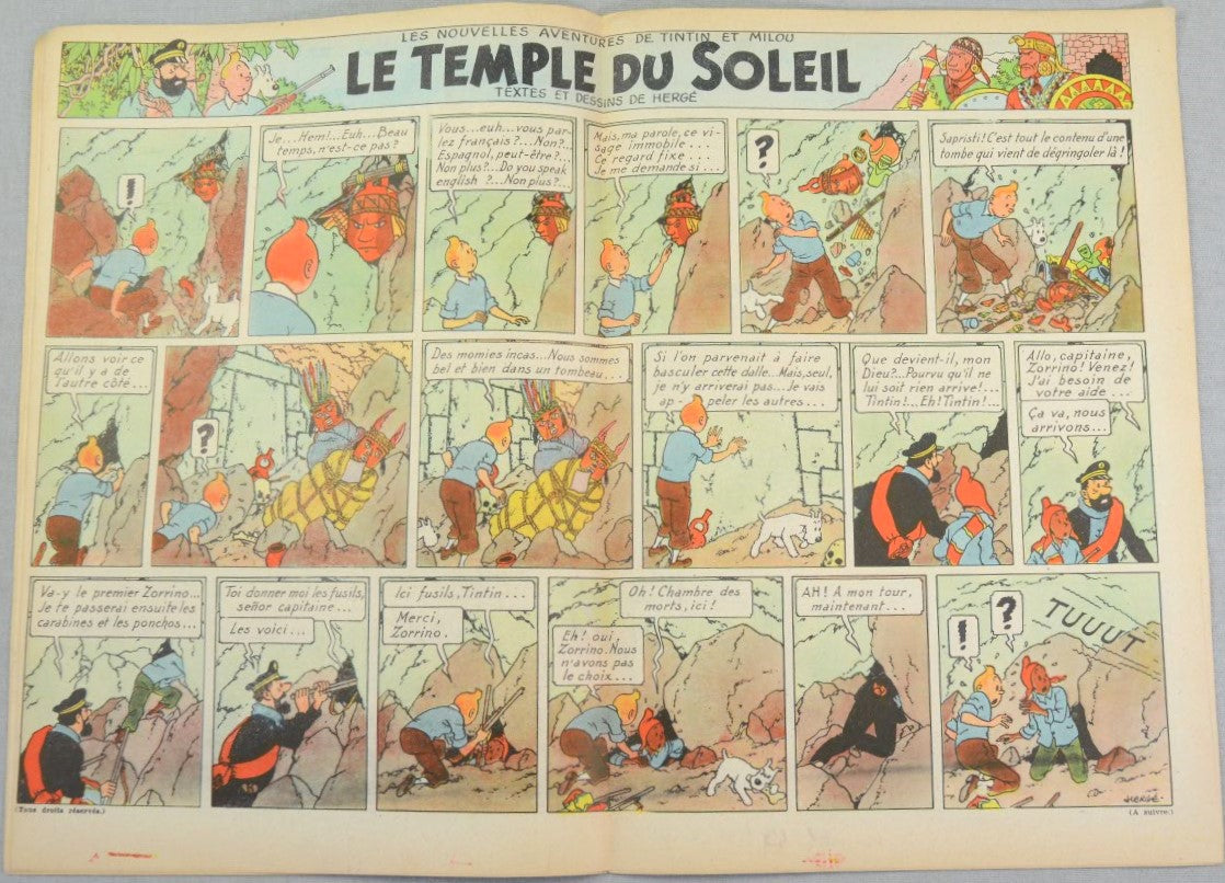 Journal Tintin Issue 2: January 8th 1948 Edgar P. Jacobs Cover Edition Vintage Comic EO Couverture