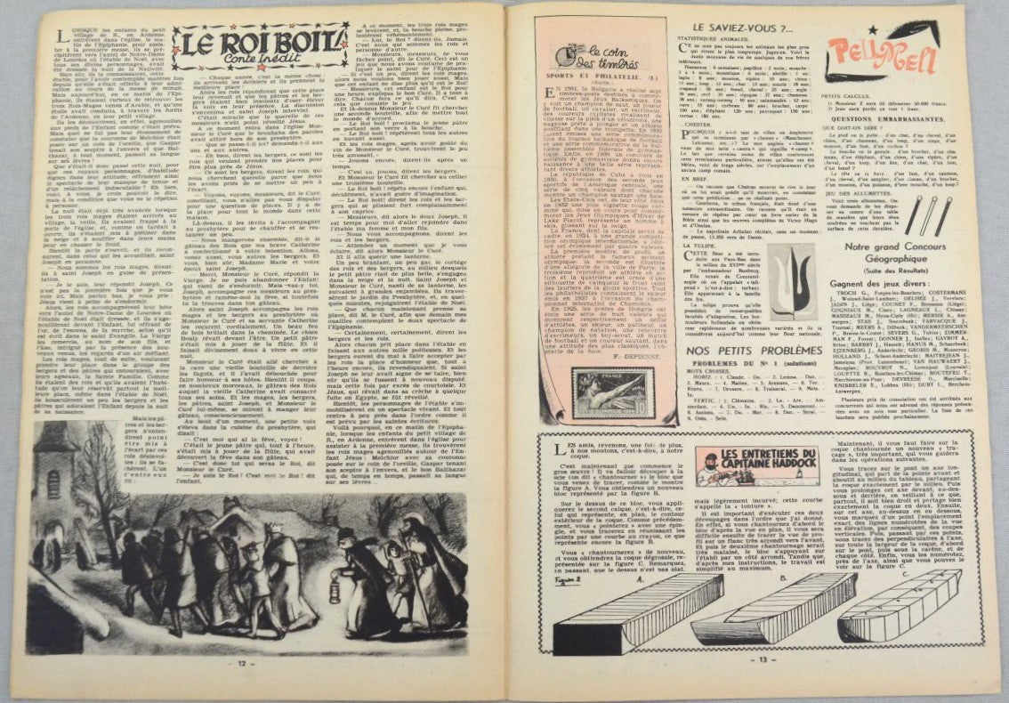 Journal Tintin Issue 2: January 8th 1948 Edgar P. Jacobs Cover Edition Vintage Comic EO Couverture