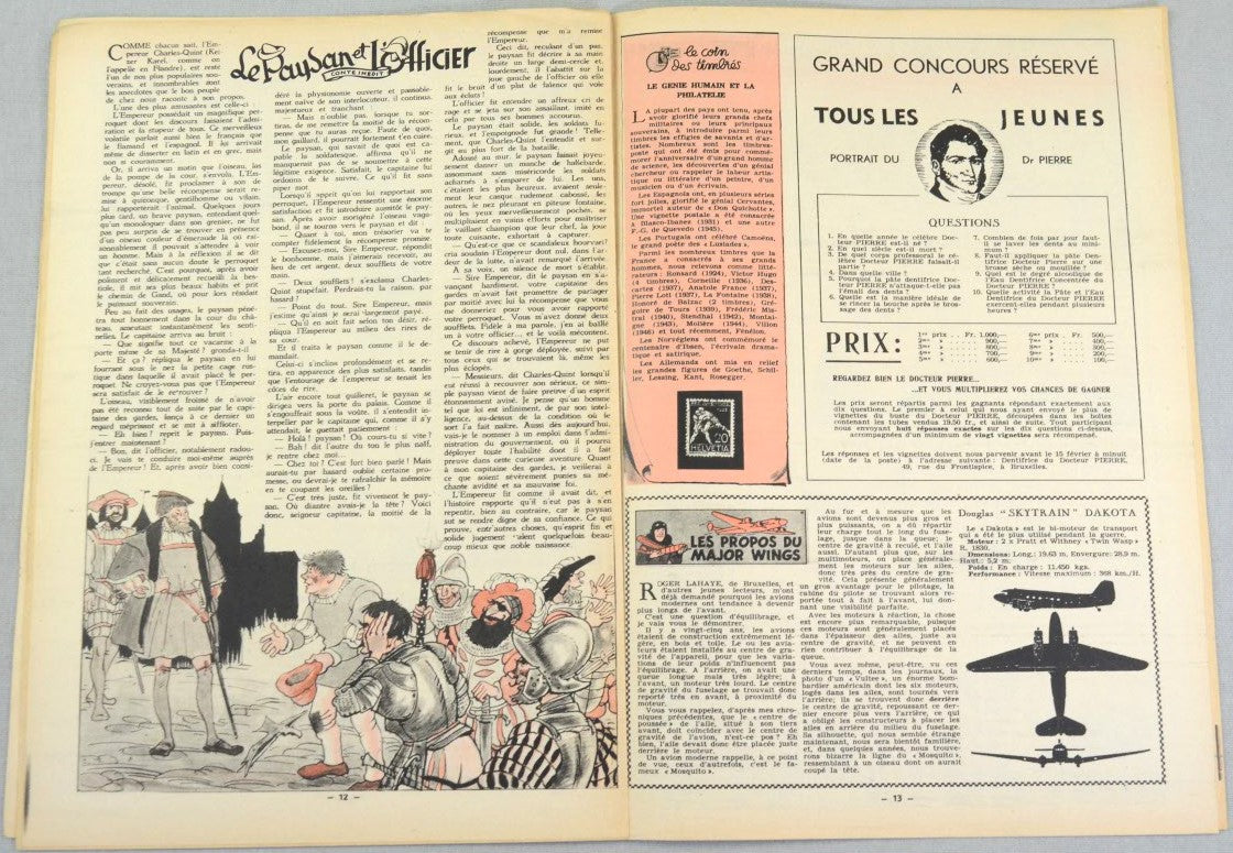 Journal Tintin Issue 3: January 15th 1948 Paul Cuvelier Cover Edition Vintage Comic EO Couverture