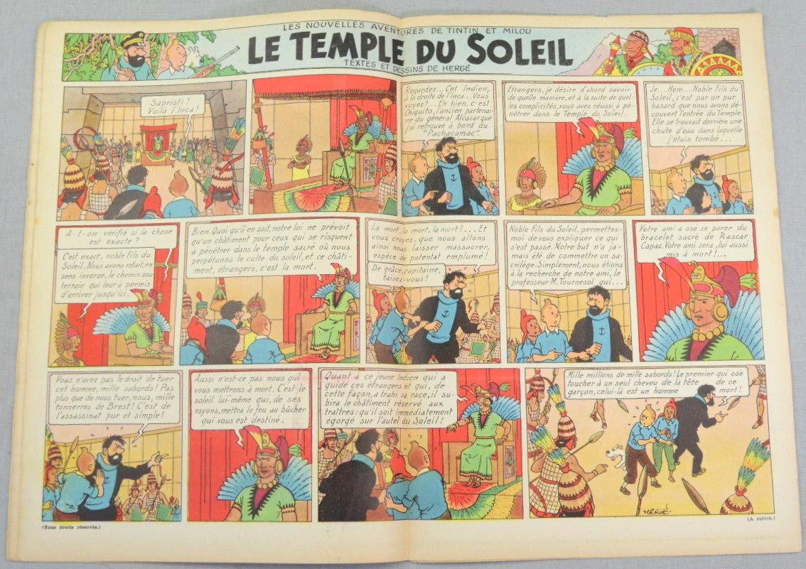 Journal Tintin Issue 5: January 29th 1948 Le Rallic Cover Edition Vintage Comic EO Couverture