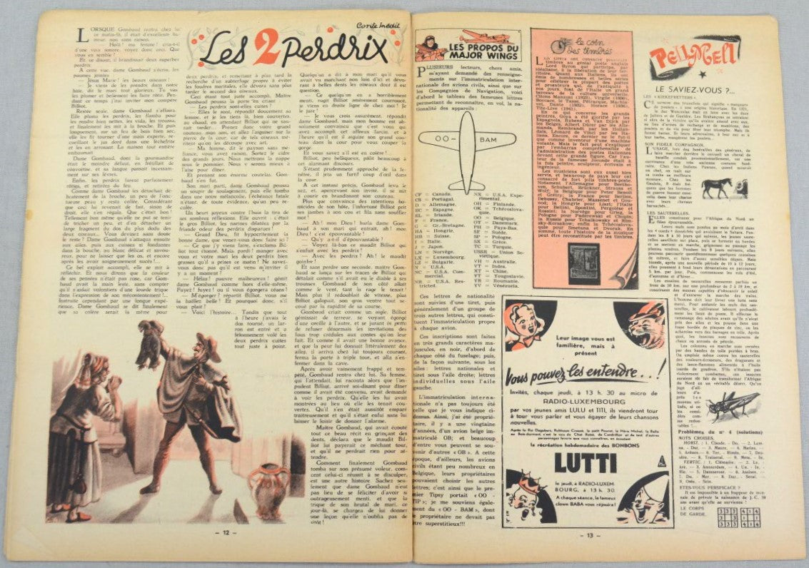 Journal Tintin Issue 5: January 29th 1948 Le Rallic Cover Edition Vintage Comic EO Couverture