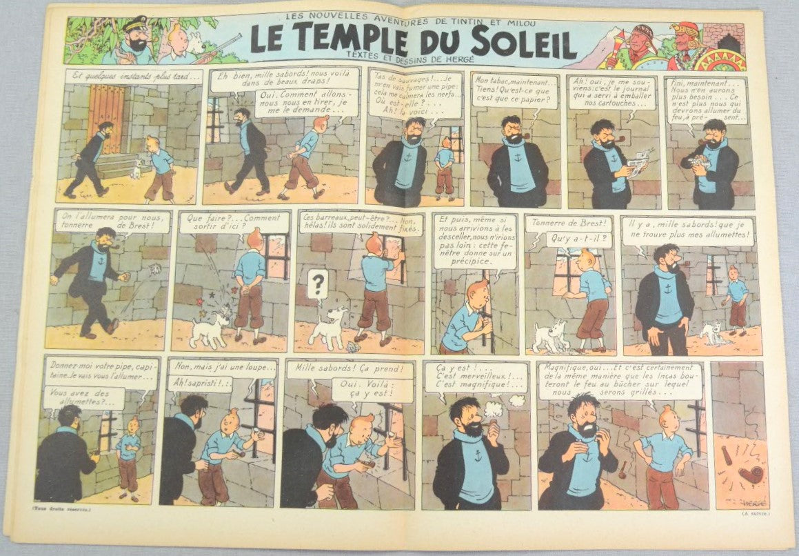 Journal Tintin Issue 7: February 12th 1948 Edgar P. Jacobs Cover Edition Vintage Comic EO Couverture