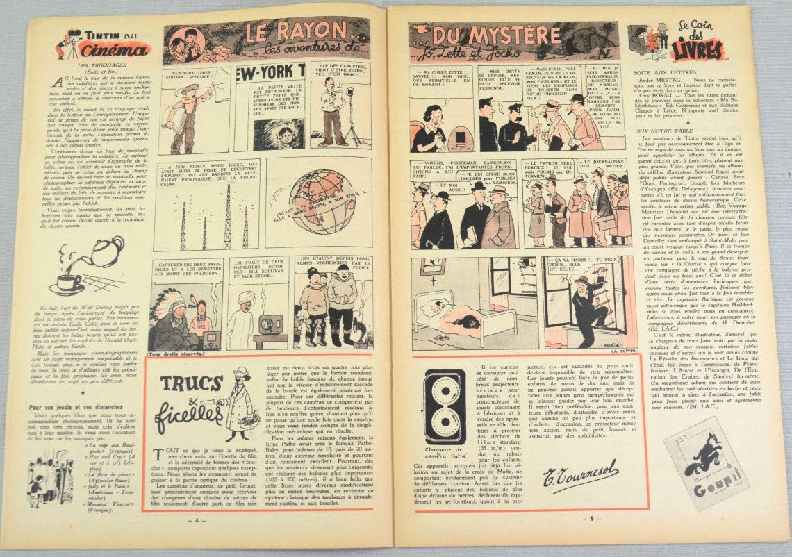 Journal Tintin Issue 8: February 19th 1948 Paul Cuvelier Cover Edition Vintage Comic EO Couverture