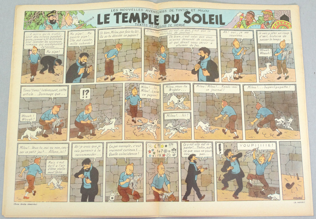 Journal Tintin Issue 8: February 19th 1948 Paul Cuvelier Cover Edition Vintage Comic EO Couverture