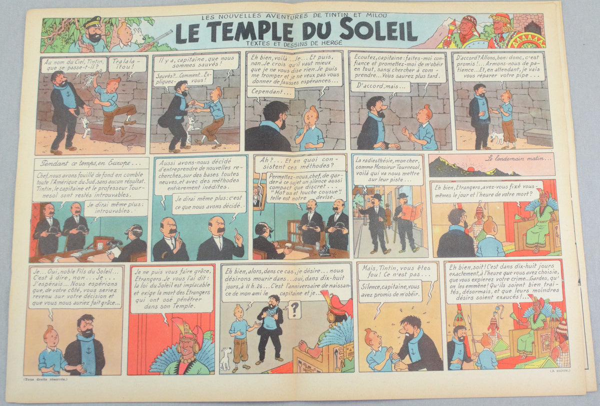 Journal Tintin Issue 9: February 26th 1948 Jacques Laudy Cover Edition Vintage Comic EO Couverture