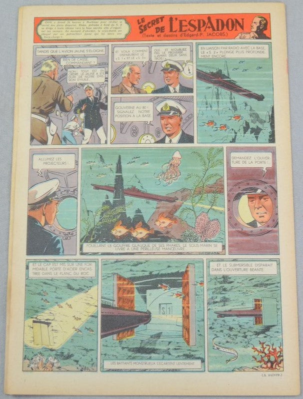 Journal Tintin Issue 9: February 26th 1948 Jacques Laudy Cover Edition Vintage Comic EO Couverture