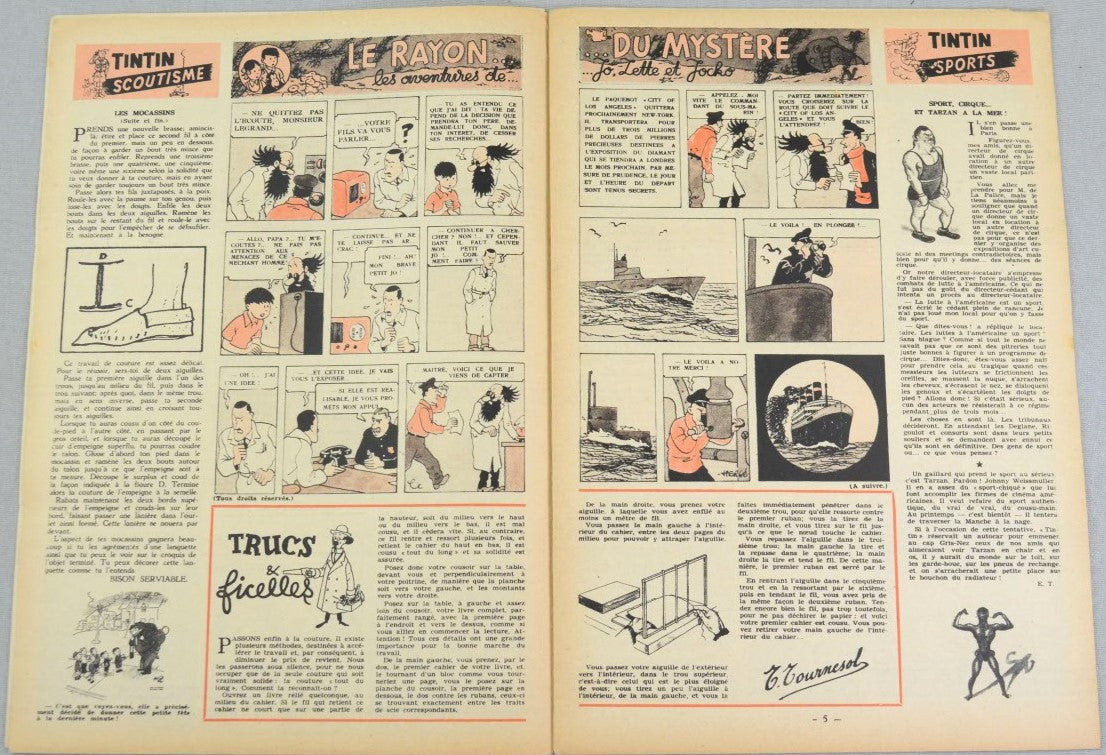 Journal Tintin Issue 11: March 11th 1948  Paul Cuvelier Cover Edition Vintage Comic EO Couverture