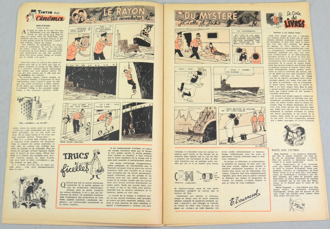 Journal Tintin Issue 12: March 18th 1948 Edgar P. Jacobs Cover Edition Vintage Comic EO Couverture
