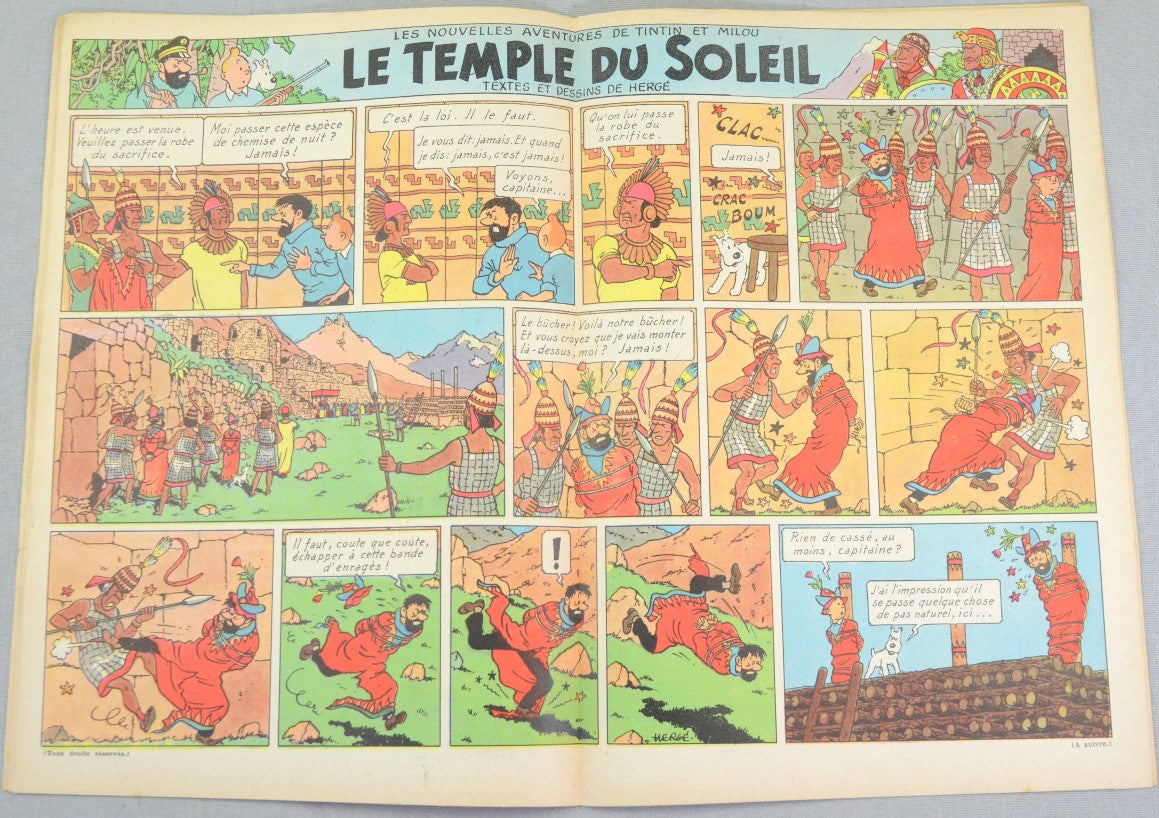 Journal Tintin Issue 12: March 18th 1948 Edgar P. Jacobs Cover Edition Vintage Comic EO Couverture