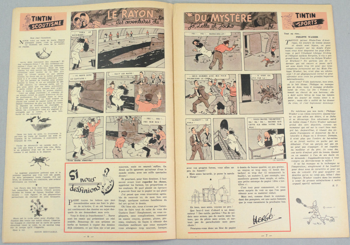 Journal Tintin Issue 13: March 25th 1948 Paul Cuvelier Cover Edition Vintage Comic EO Couverture