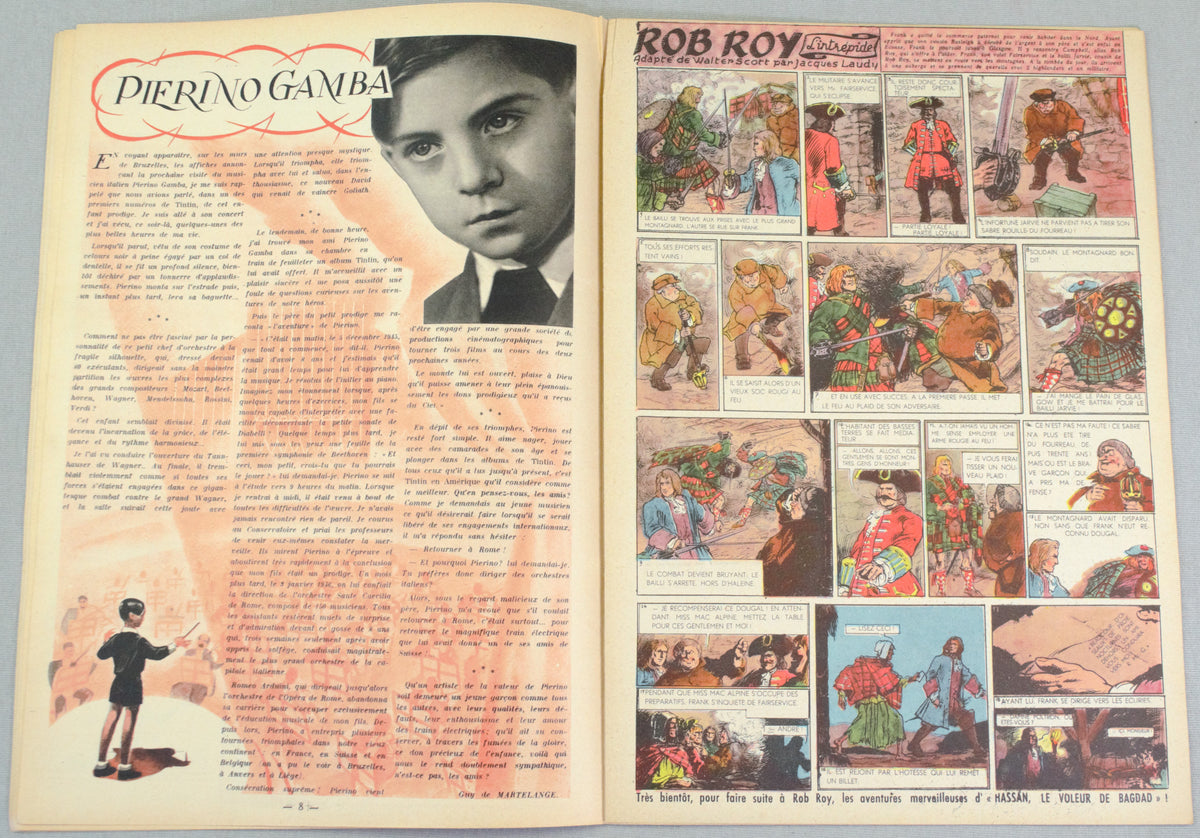 Journal Tintin Issue 13: March 25th 1948 Paul Cuvelier Cover Edition Vintage Comic EO Couverture