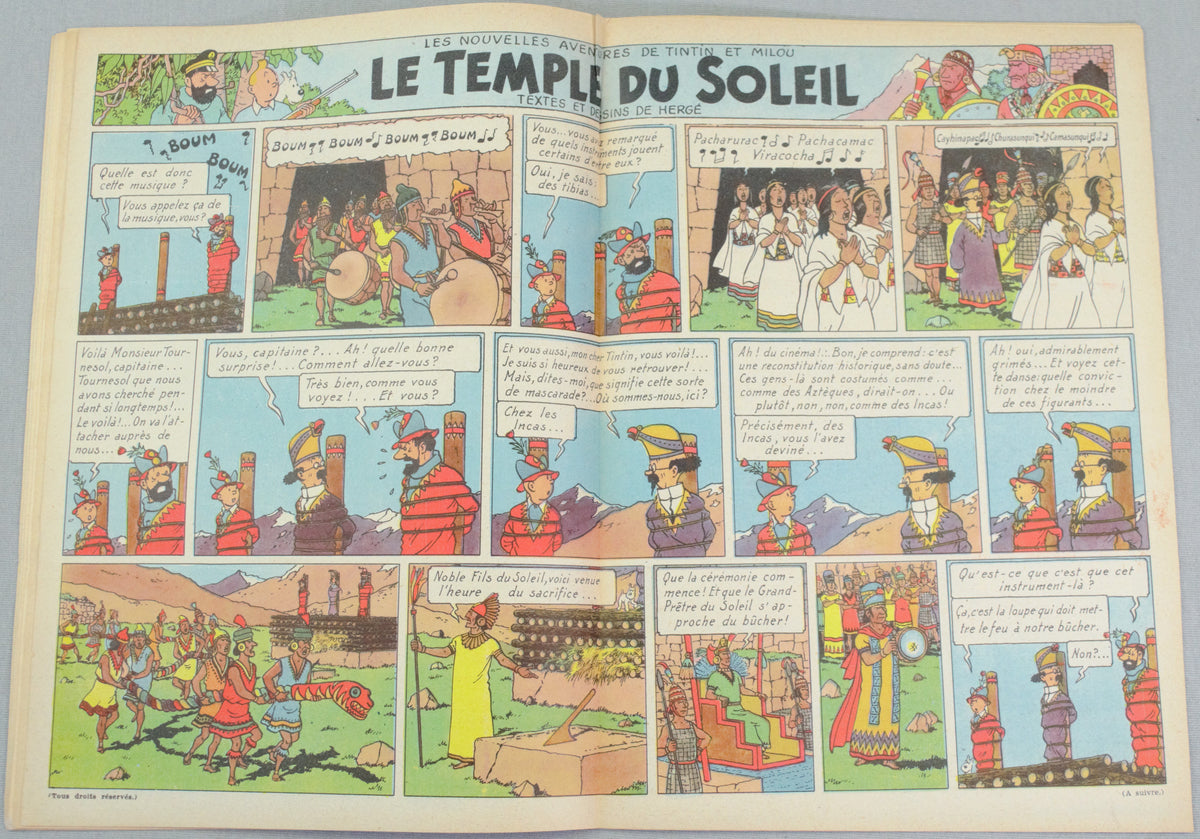 Journal Tintin Issue 13: March 25th 1948 Paul Cuvelier Cover Edition Vintage Comic EO Couverture