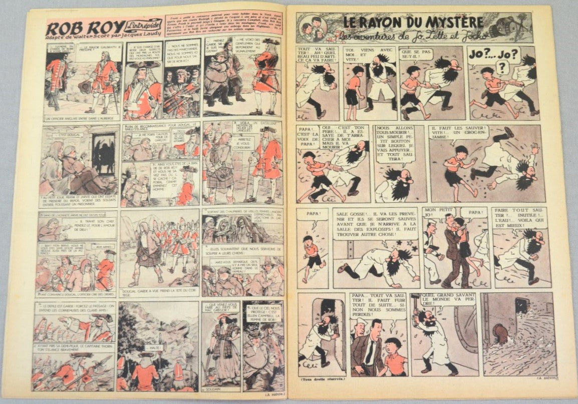 Journal Tintin Issue 14: April 1st 1948 Le Rallic Cover Edition Vintage Comic EO Couverture