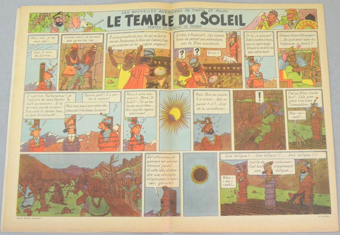 Journal Tintin Issue 14: April 1st 1948 Le Rallic Cover Edition Vintage Comic EO Couverture