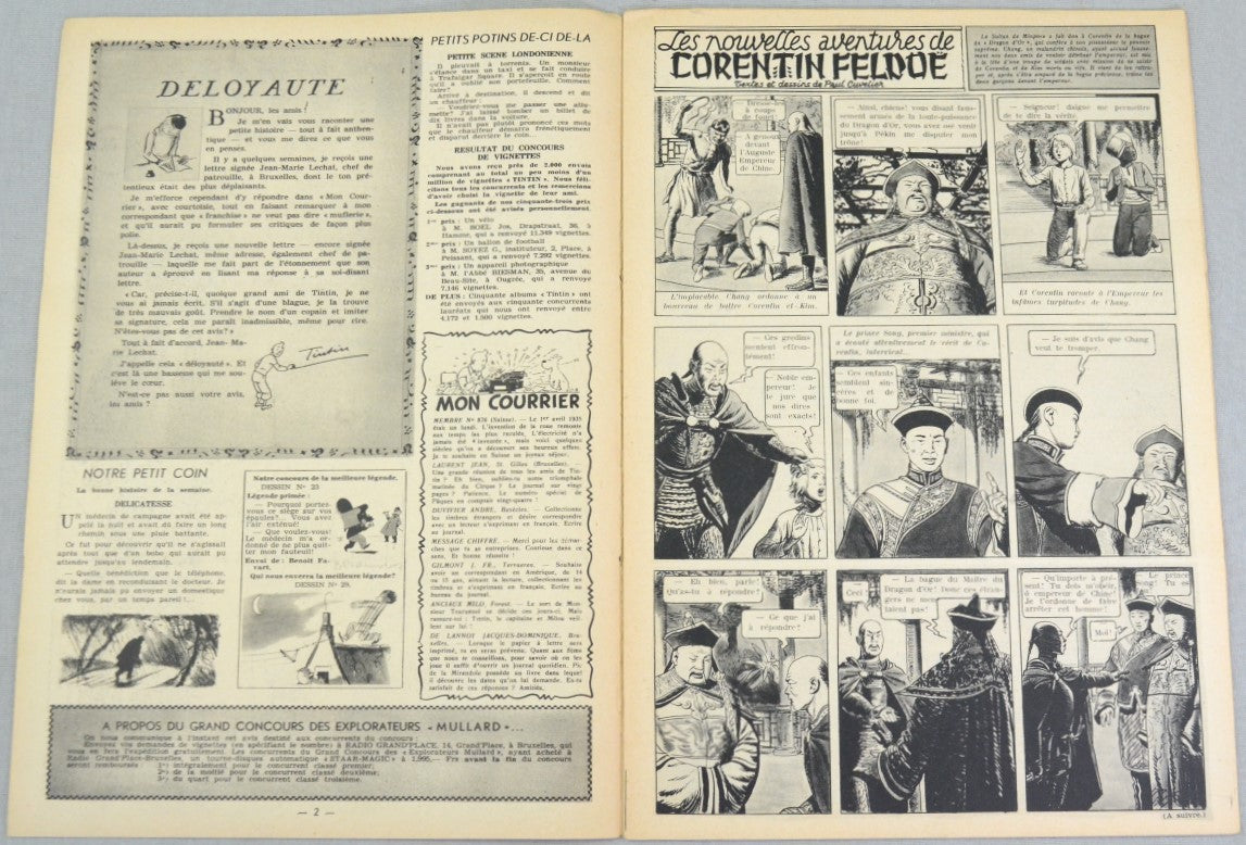 Journal Tintin Issue 16: April 15th 1948 Edgar P. Jacobs Cover Edition Vintage Comic EO Couverture