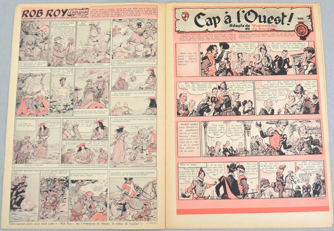 Journal Tintin Issue 16: April 15th 1948 Edgar P. Jacobs Cover Edition Vintage Comic EO Couverture