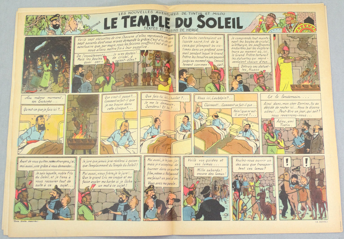 Journal Tintin Issue 16: April 15th 1948 Edgar P. Jacobs Cover Edition Vintage Comic EO Couverture